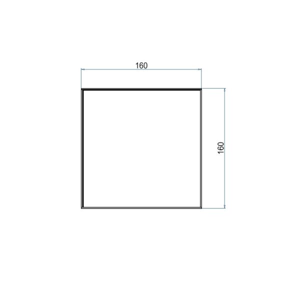 Produktbild UBD 165 153  -  Unterflur-Bodendose UBD 160 small inkl. belegtem Blinddeckel aus Chromstahl, geschliffen